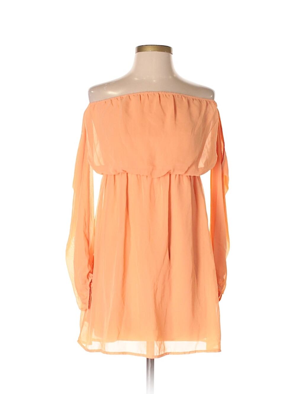 Rachel Kate Off Shoulder Dress Light Orange